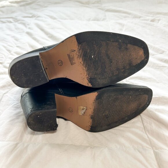 ASOS Truffle Collection Black Faux Leather Ankle Boots Point Toe Women’s Size 9 - Picture 7 of 9